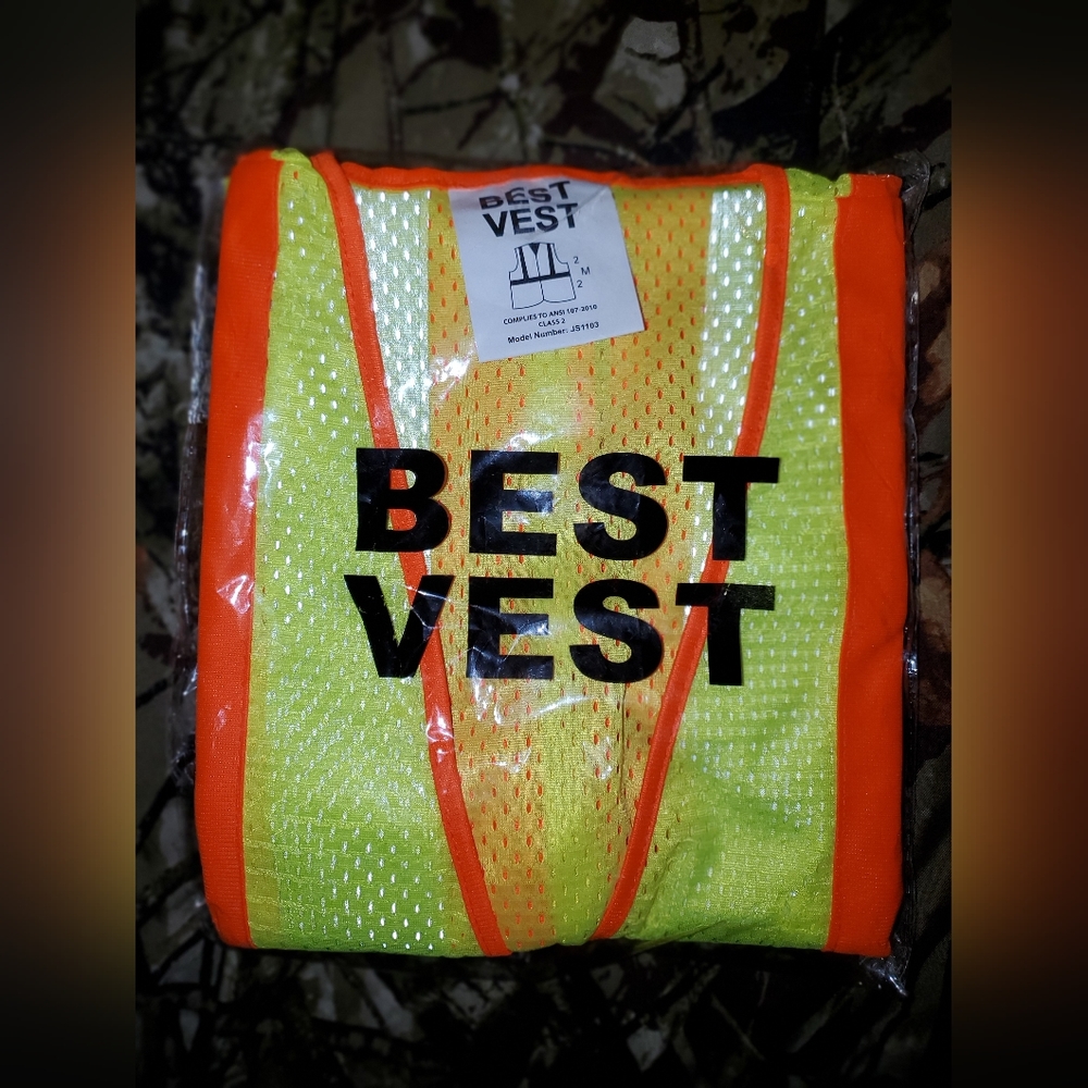 Construction Worker Reflective Vest Size M New